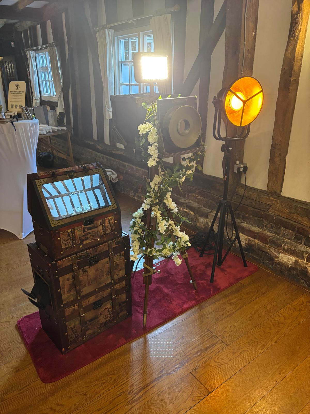 Vintage Photo Booth with Instant Prints & Personalised Memories