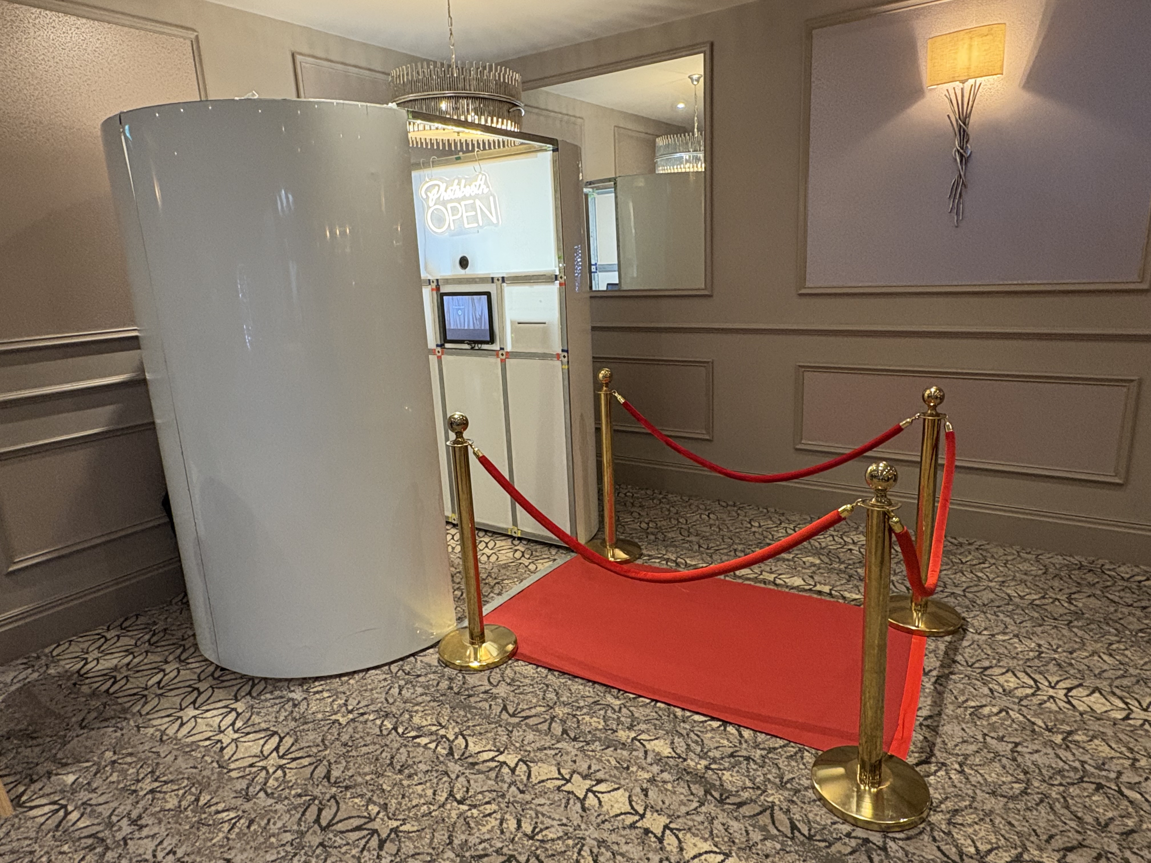 White Oval Shape Photo Booth