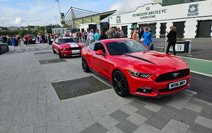 Red Ford Mustang American Muscle Car