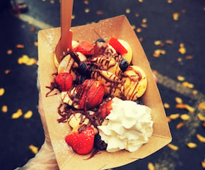 Little Dutch Pancakes with a Selection of Toppings