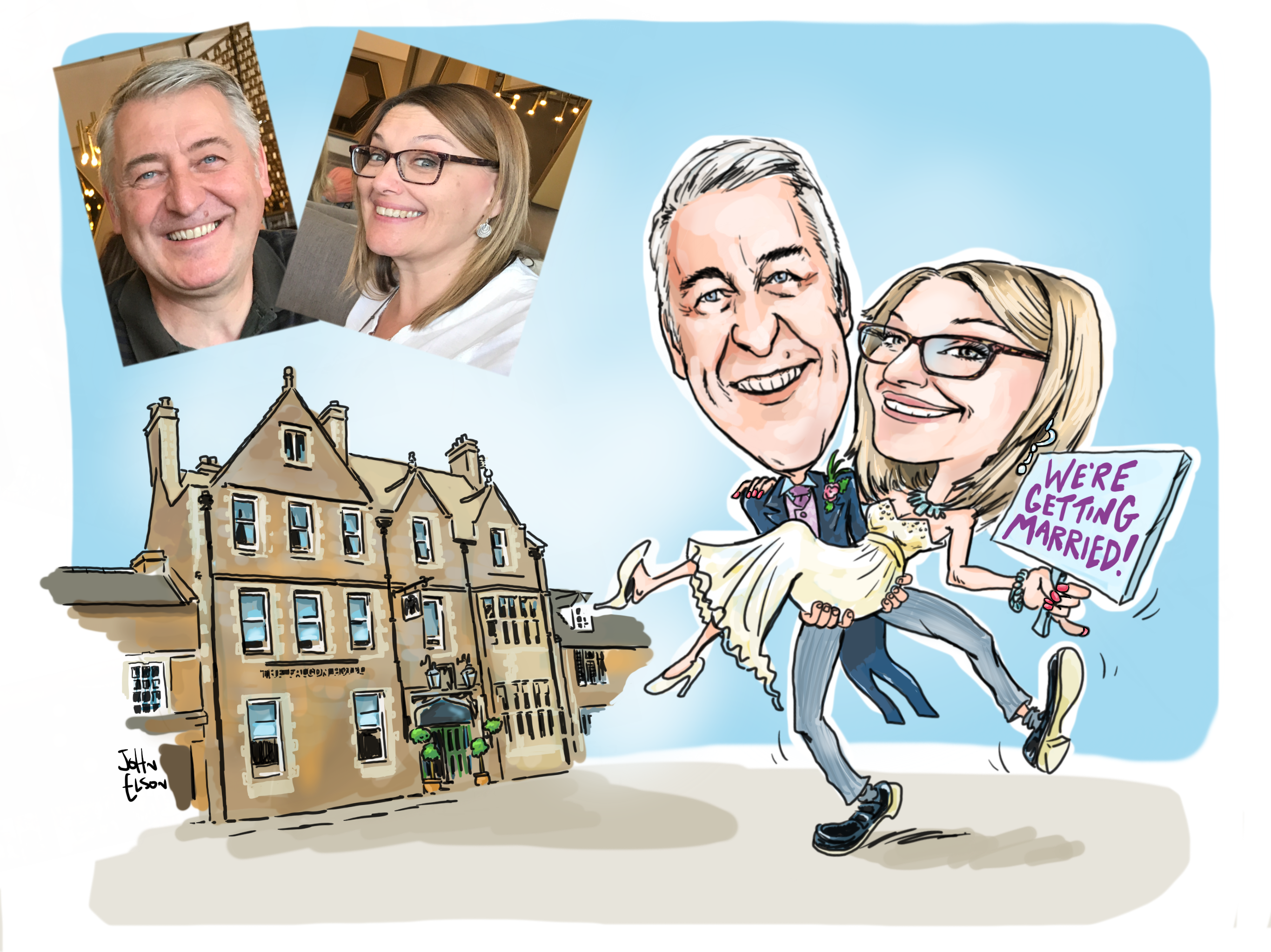 Live Cartoon Portraits Drawing a Crowd as Seen on TV & Festivals