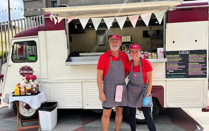 Delicious Gourmet Burgers Served from Quirky Vintage Van