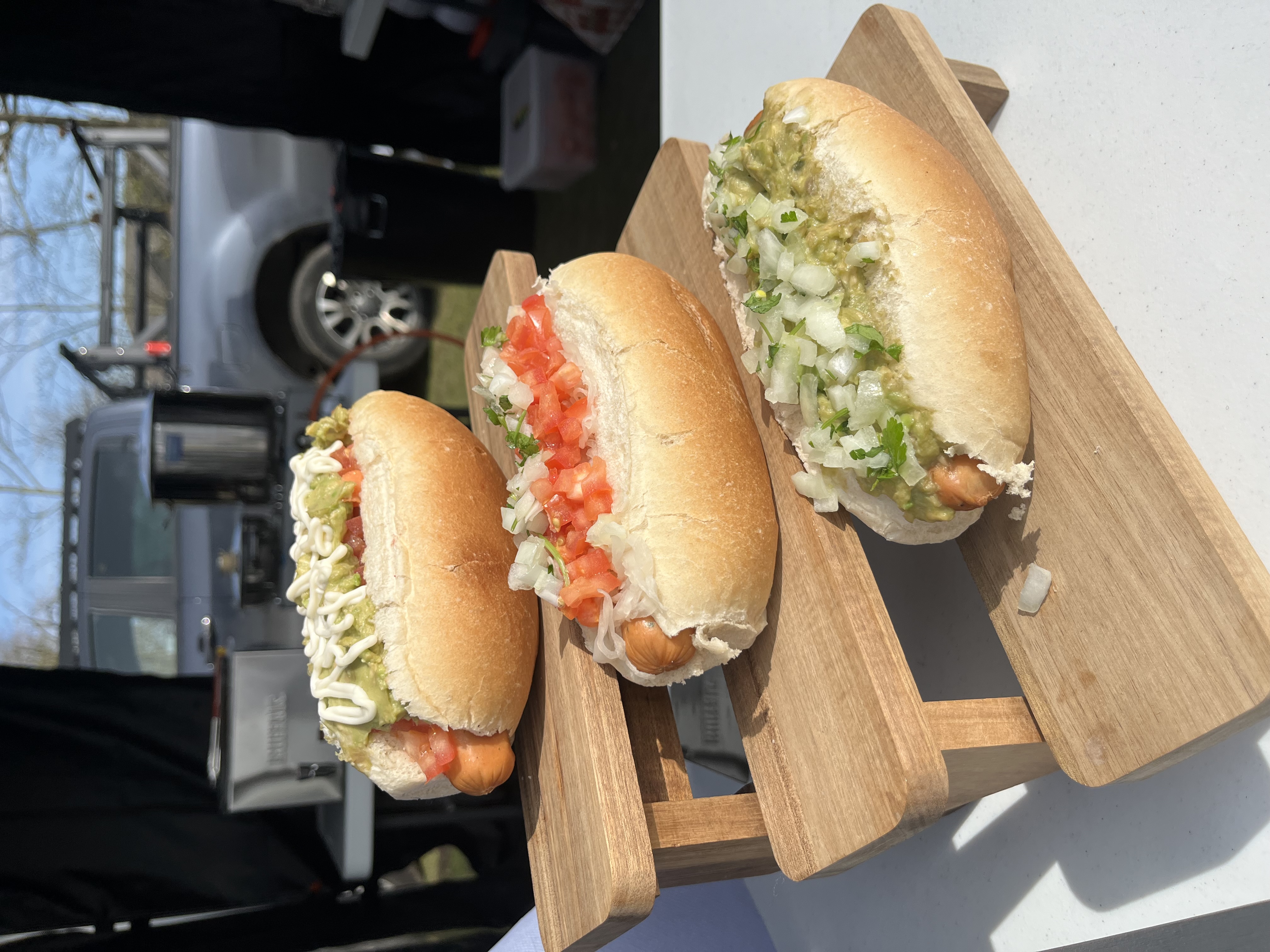 Authentic Chilean Loaded Hot Dog Street Food