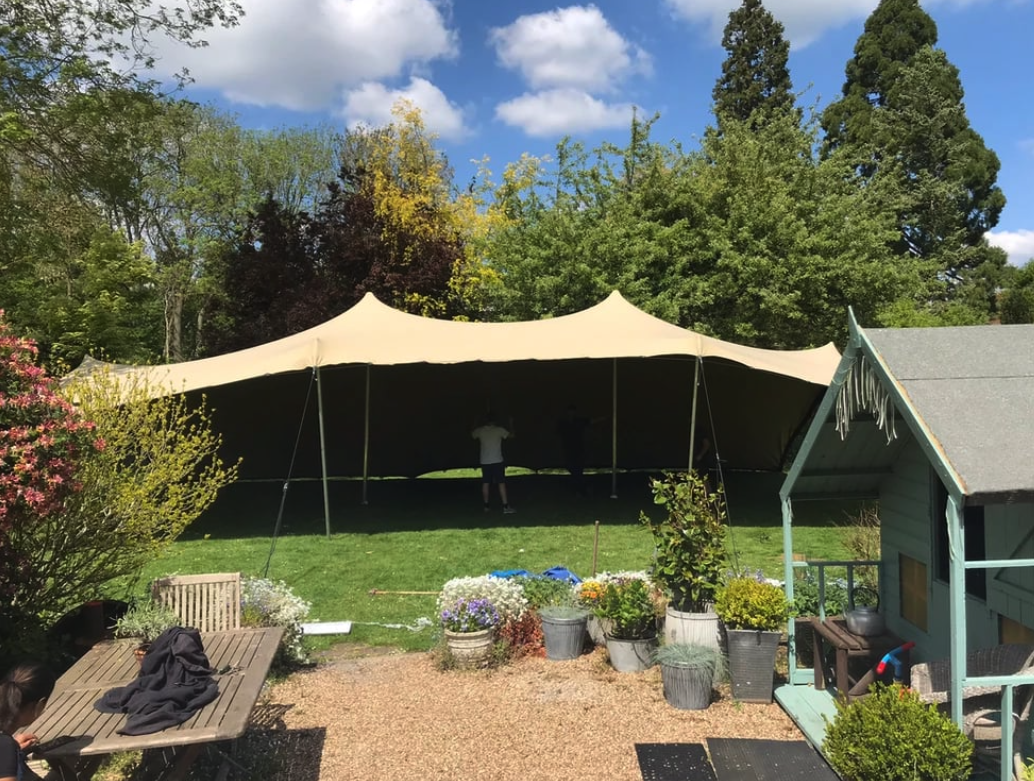 10m x 15m Stylish Beige Stretch Tent