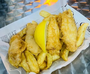 Gluten Free Fish & Chips With All The Trimmings