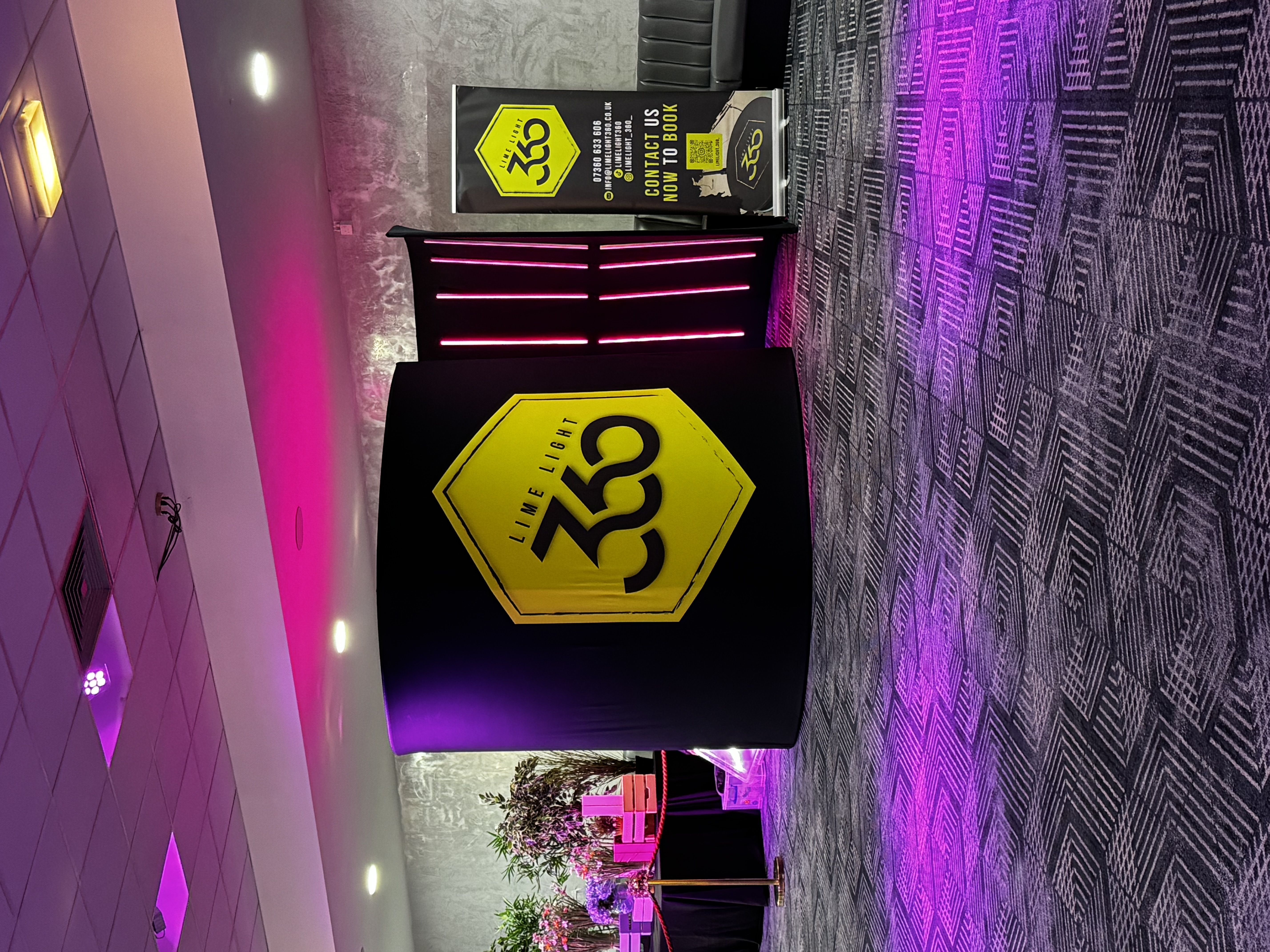 360 Video booth with LED Enclosure