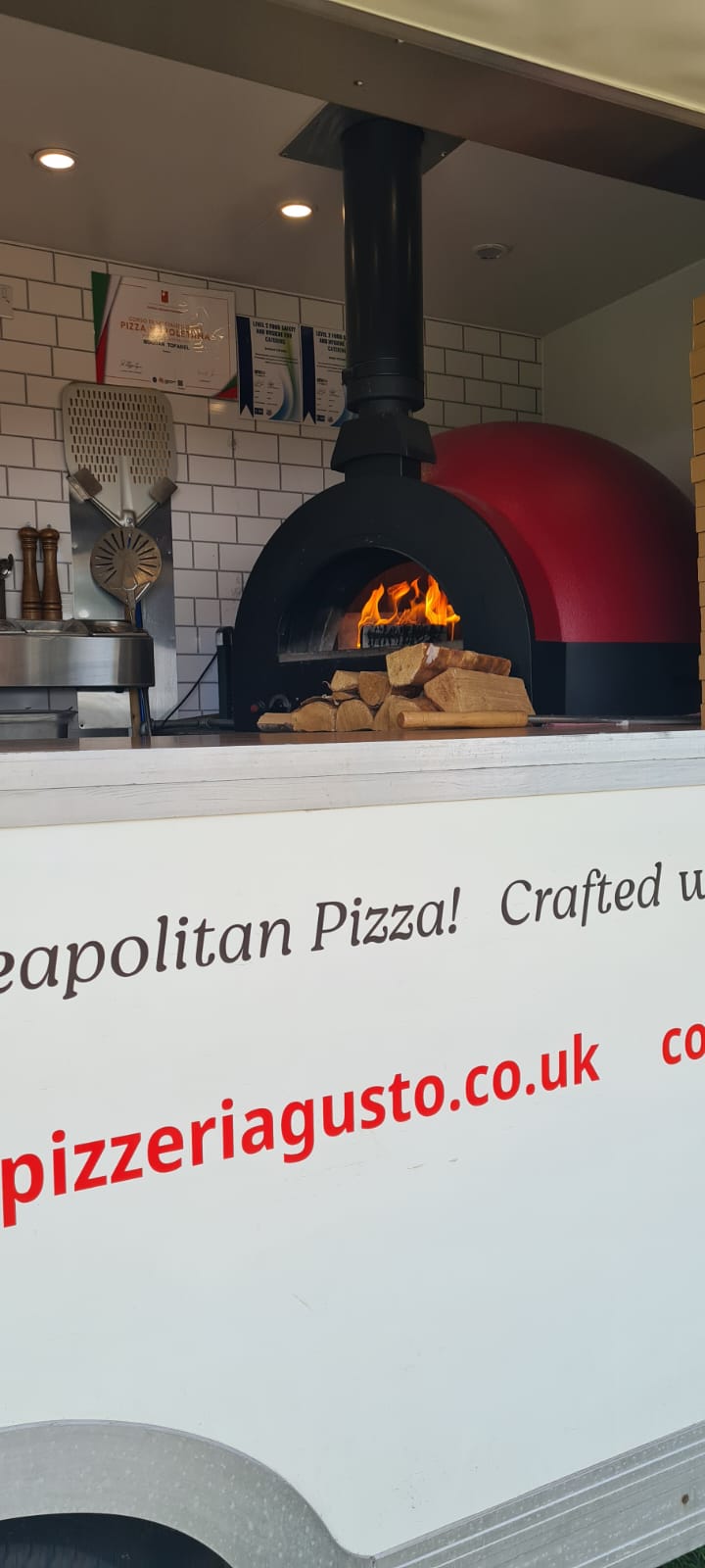 Traditional Wood-Fired Neapolitan Pizza Van for Events