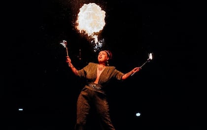 Thrilling & Explosive Choreographed Fire Breathing Stage Show 