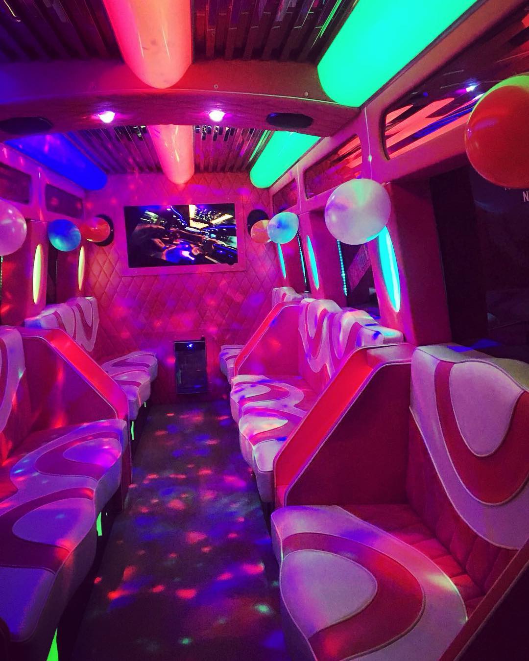 Pink Mercedes Benz 16-Seater Karaoke Party Bus