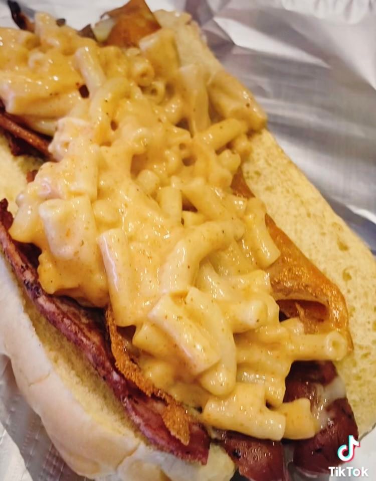 Mac'n'Cheese Loaded Steak Burgers, Fries or Loaded Hotdogs