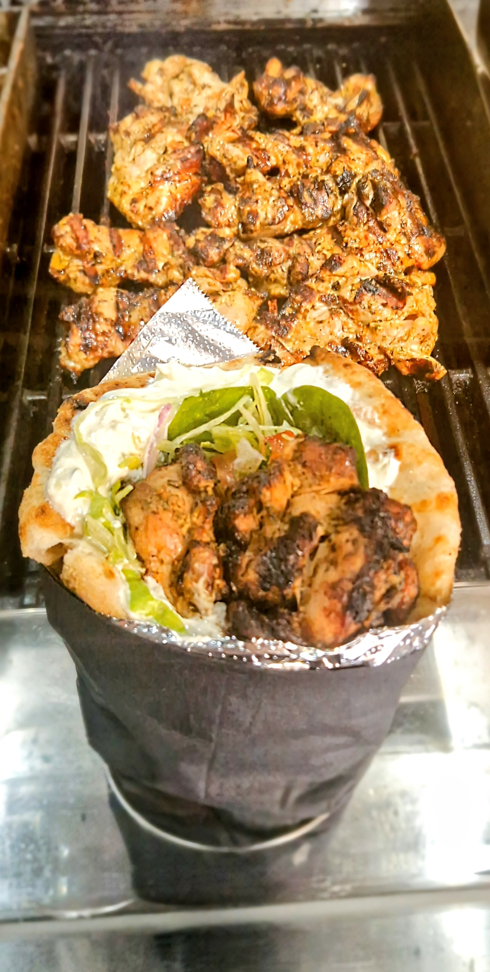 Authentic Handmade Greek Street Food Barbecued on Site