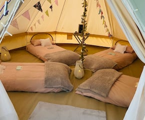 Beautifully Dressed & Designed 5m Bell Tent for Sleepovers