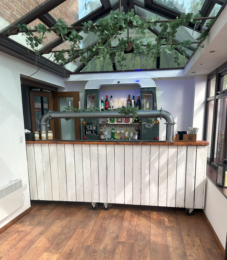 Wooden Rustic Draught Bar