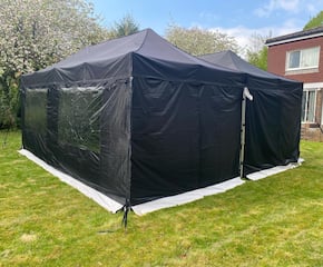 6m x 6m Black Gazebo Party Tent