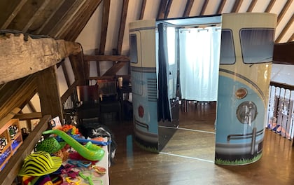 Orginal Enclosed VW Camper Photo Booth with Fun Props