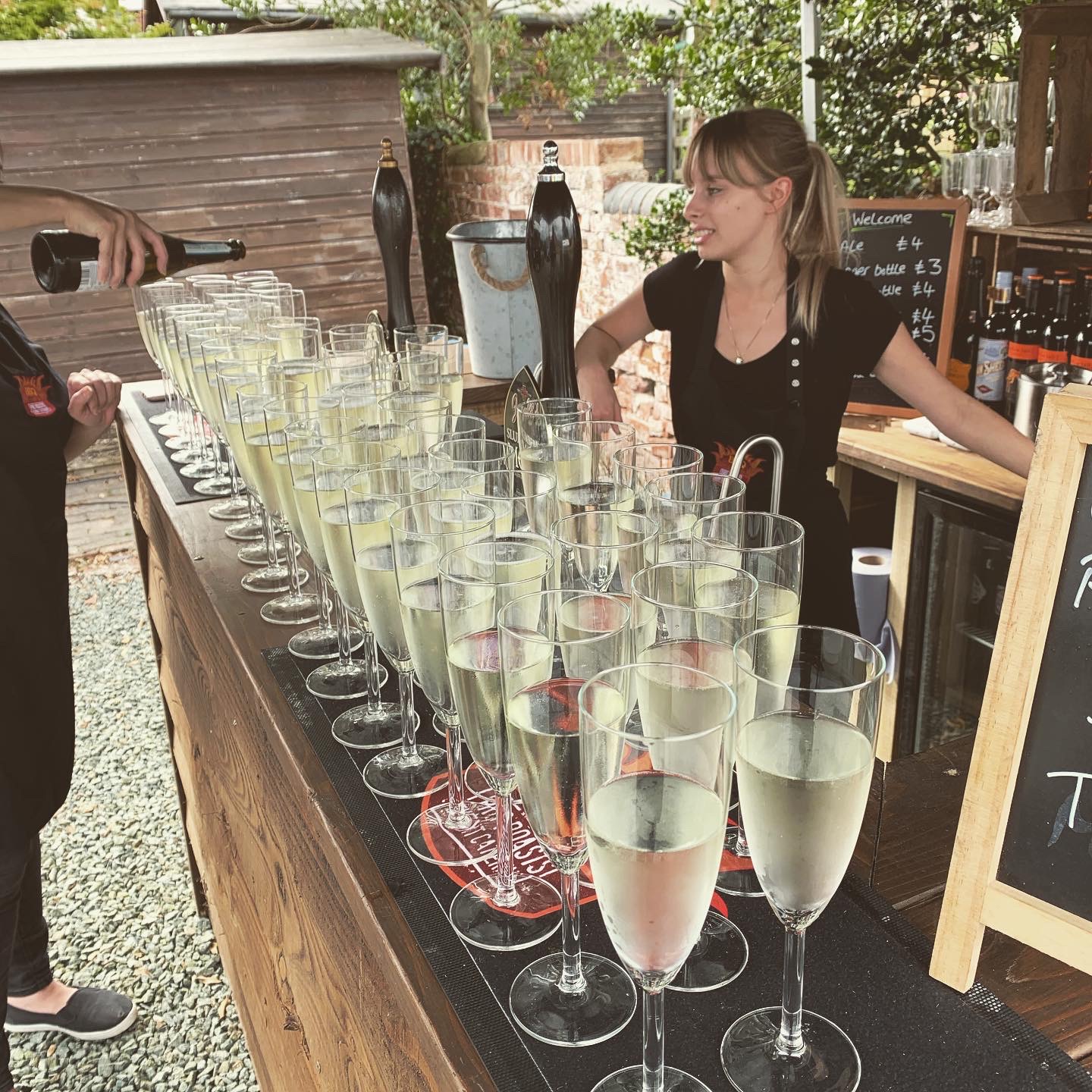 Indoor Rustic Wooden Pop-Up Bar