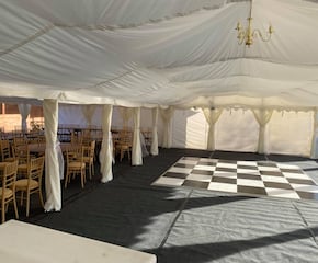 Fully Ivory Lined 12m x 12m Marquee