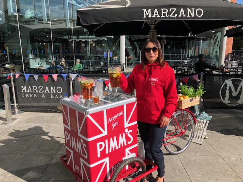 Vintage Style Mobile Pimms Bicycle Bar