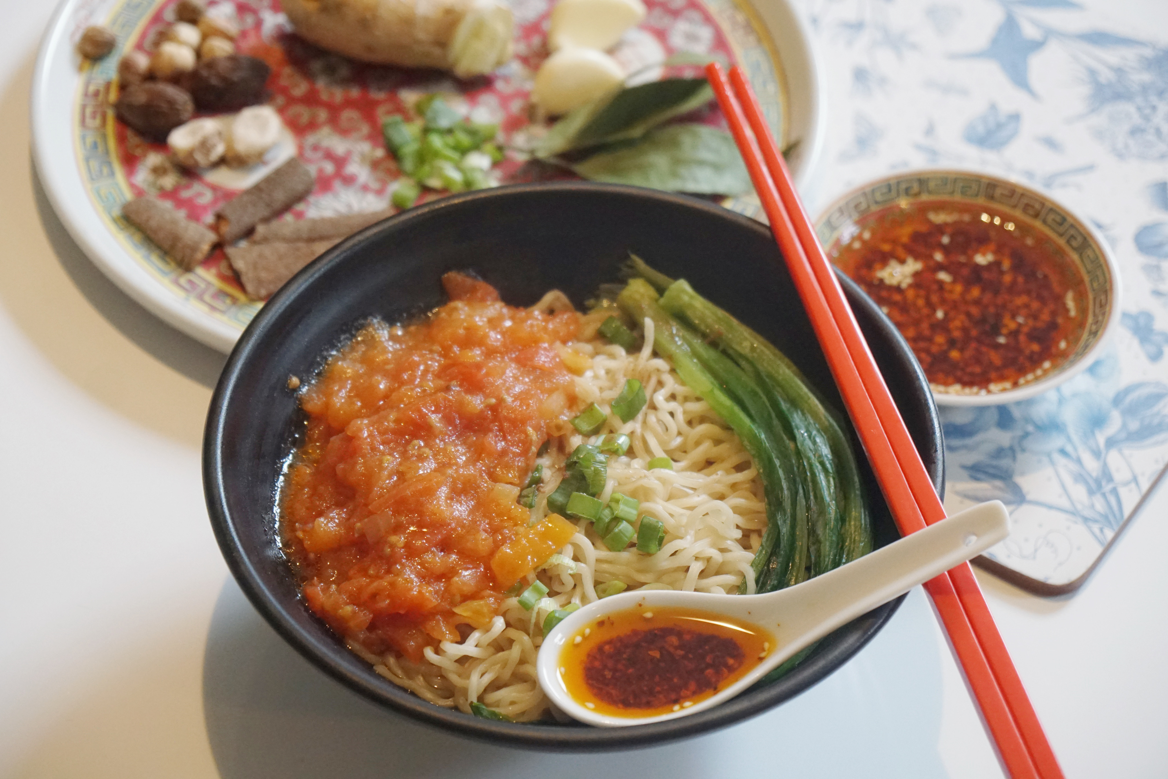 Fresh & Authentic Asian Noodles With Spring Rolls & Dumplings