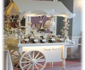 Beautiful White Traditional Candy Cart