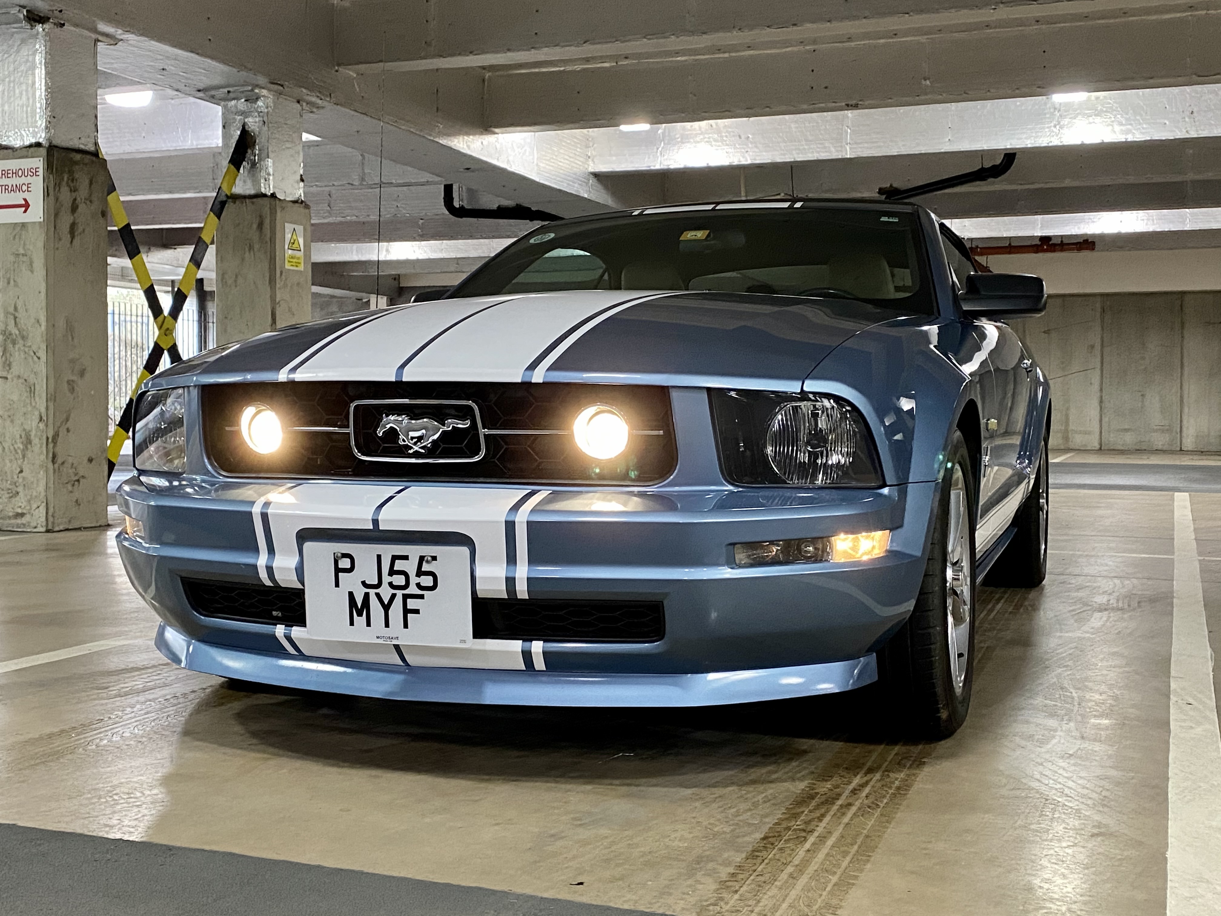 Windveil Blue Mustang Convertible