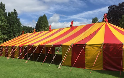 Red & Yellow Marquee for 400-500 Guests