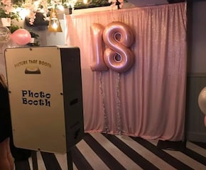Studio-Style Open Photo Booth with Backdrop