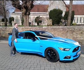 Arrive In Style In Stunning Light Blue Mustang GT
