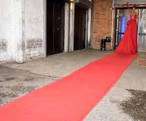 Lady Grand Entrance by Elegant Red Carpet Stilt Walker
