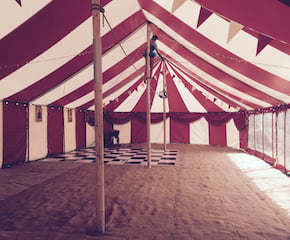 9x21m Red and White Party Tent for 100 to 150 guests