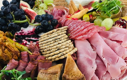 Beautifully Presented Grazing Board with Range of Mixed Charcuterie