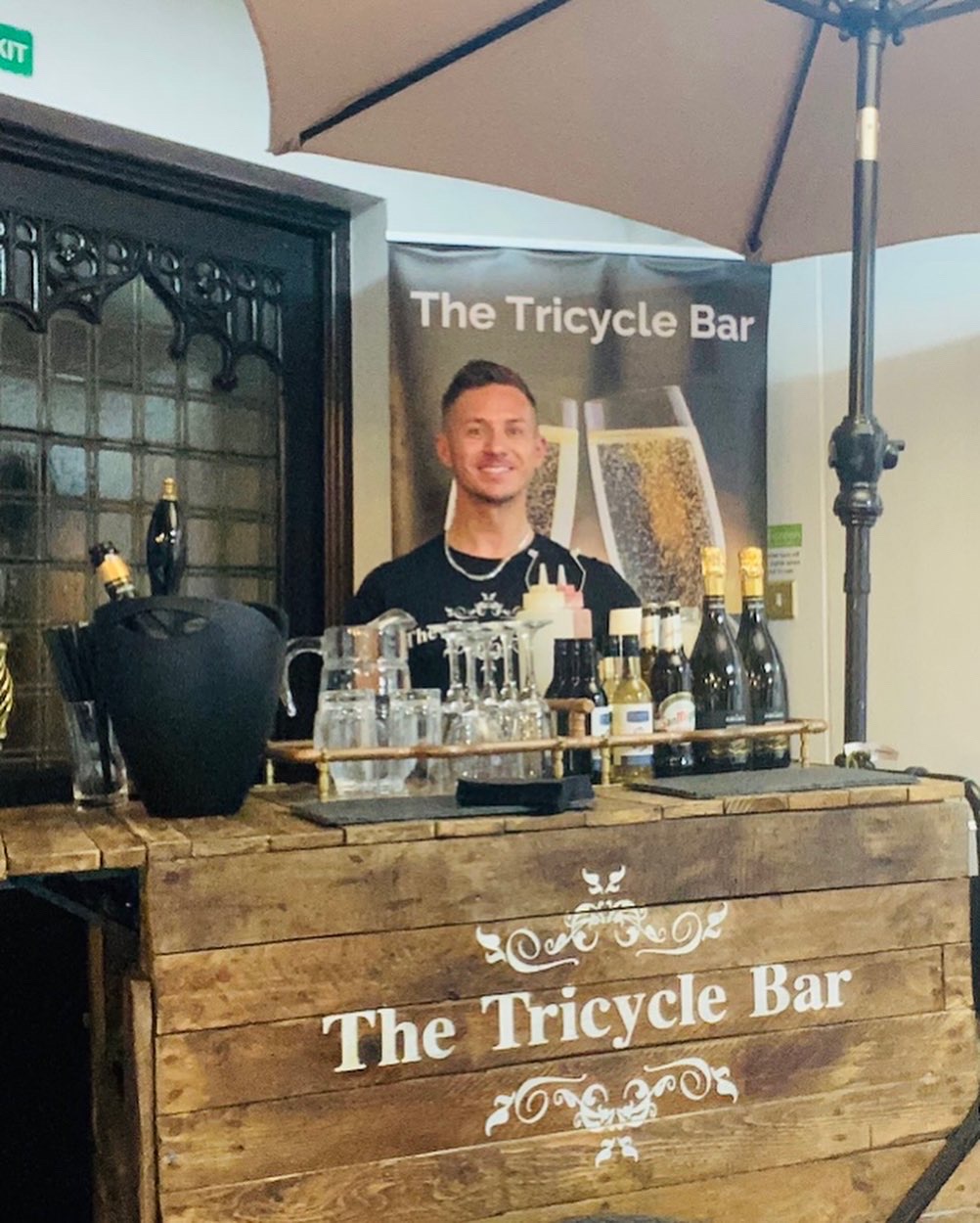 Vintage Style Tricycle Bar Serving Cocktails & Spirits
