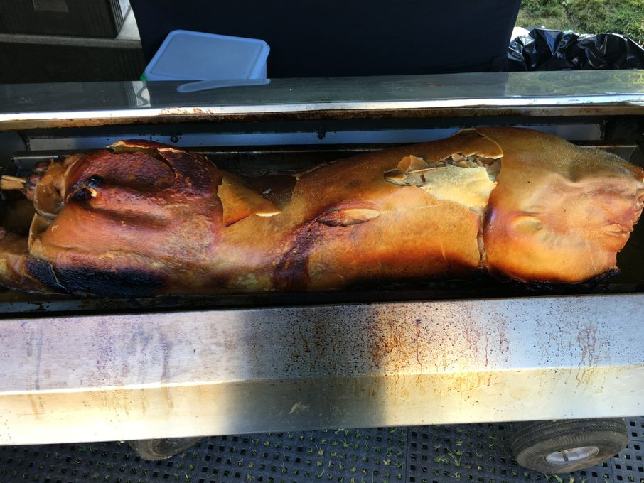Whole Hog Roast with Homemade Apple Sauce & Stuffing