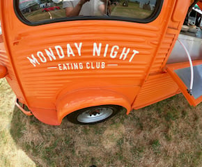 Grilled Cheese Sandwiches From Our Bright Orange Vintage Citroen Van