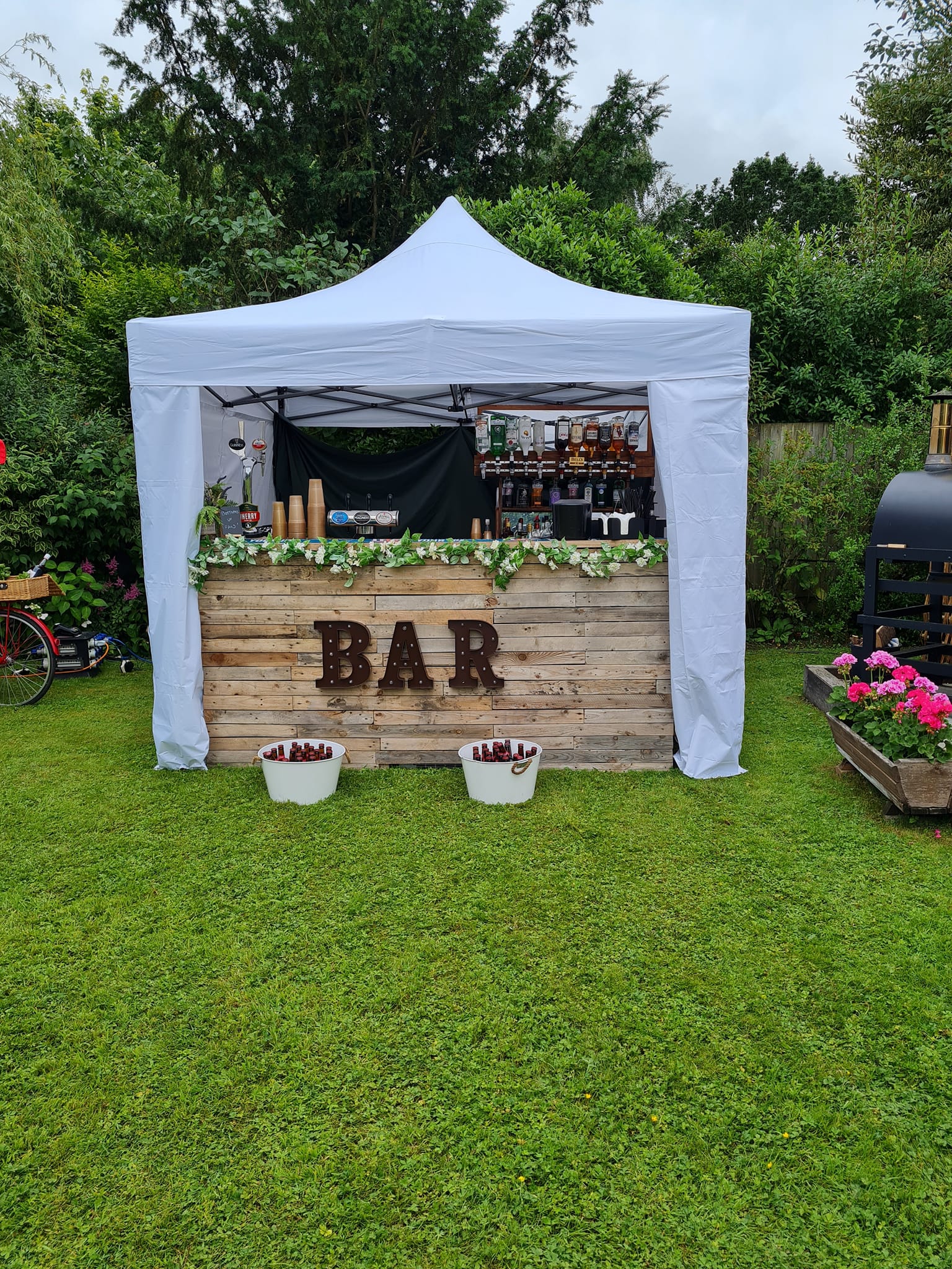 Well-Stocked Pop-Up Style Bar