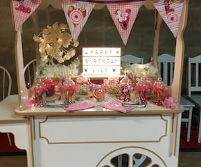 Candy Cart With Sweets & Decorations For Your Theme