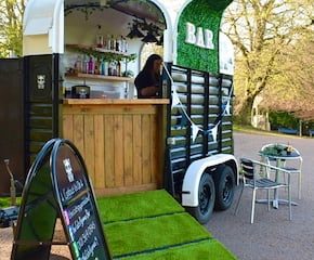 Serving the Perfect Drinks from Our Mobile Converted Horsebox Bar