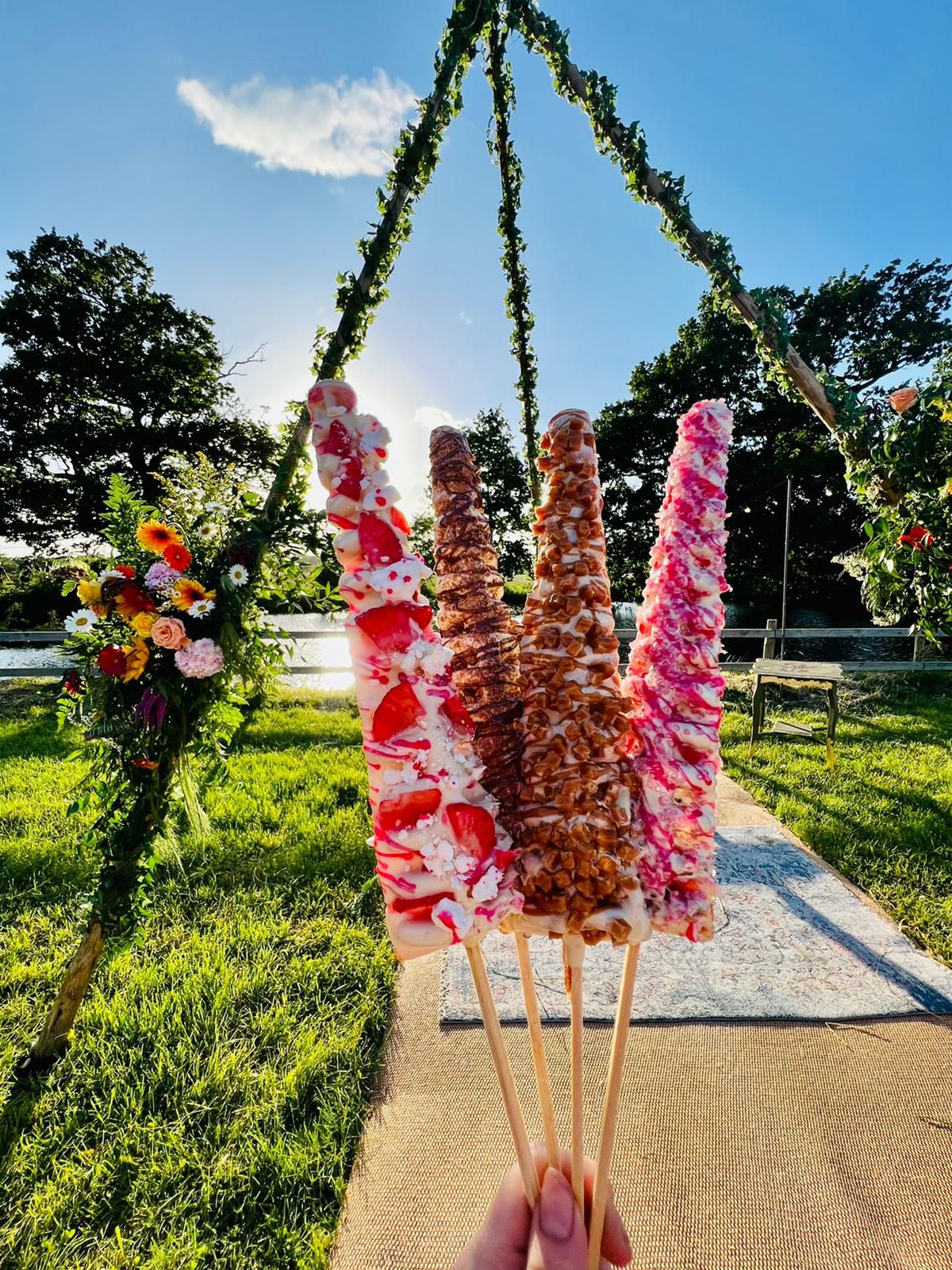 Waffle Wands - Waffles on Sticks with delicious sauce and toppings