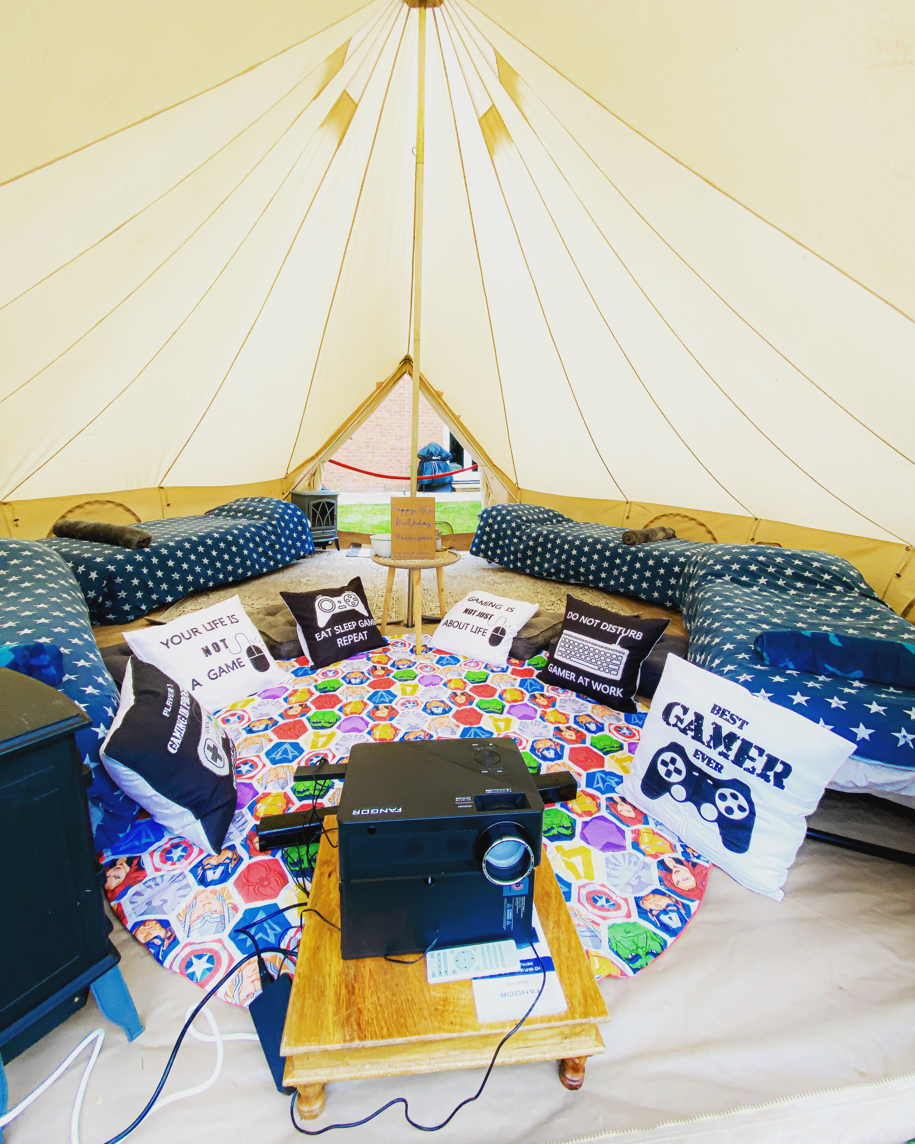 Luxury Bell Tent Hire for Sleepover Parties