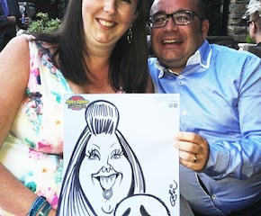 Acclaimed UK Caricaturist Mike Giblin. Hilariously accurate likenesses!