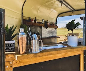 Unlimited Drinks Served From The Boxed Inn Horsebox Bar