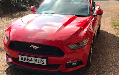 Arrive in Style in Red Mustang GT 5.0 V8