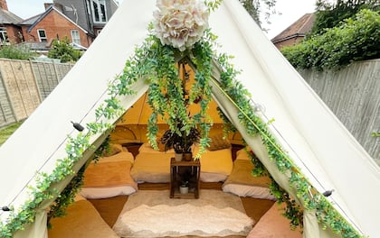 Fully Equipped & Decorated 5-Metre Bell Tent for a Sleepover Party