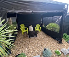 3x3 Black Gazebo - With or Without Sides