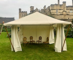 Stylish Canvas Tent for  6-10 Dinner Guests