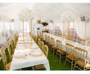 White 6m x 6m Luxury Marquee Party Tent
