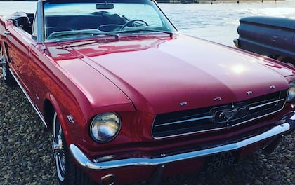 Arrive in Style in This Mustang Maroon 1964