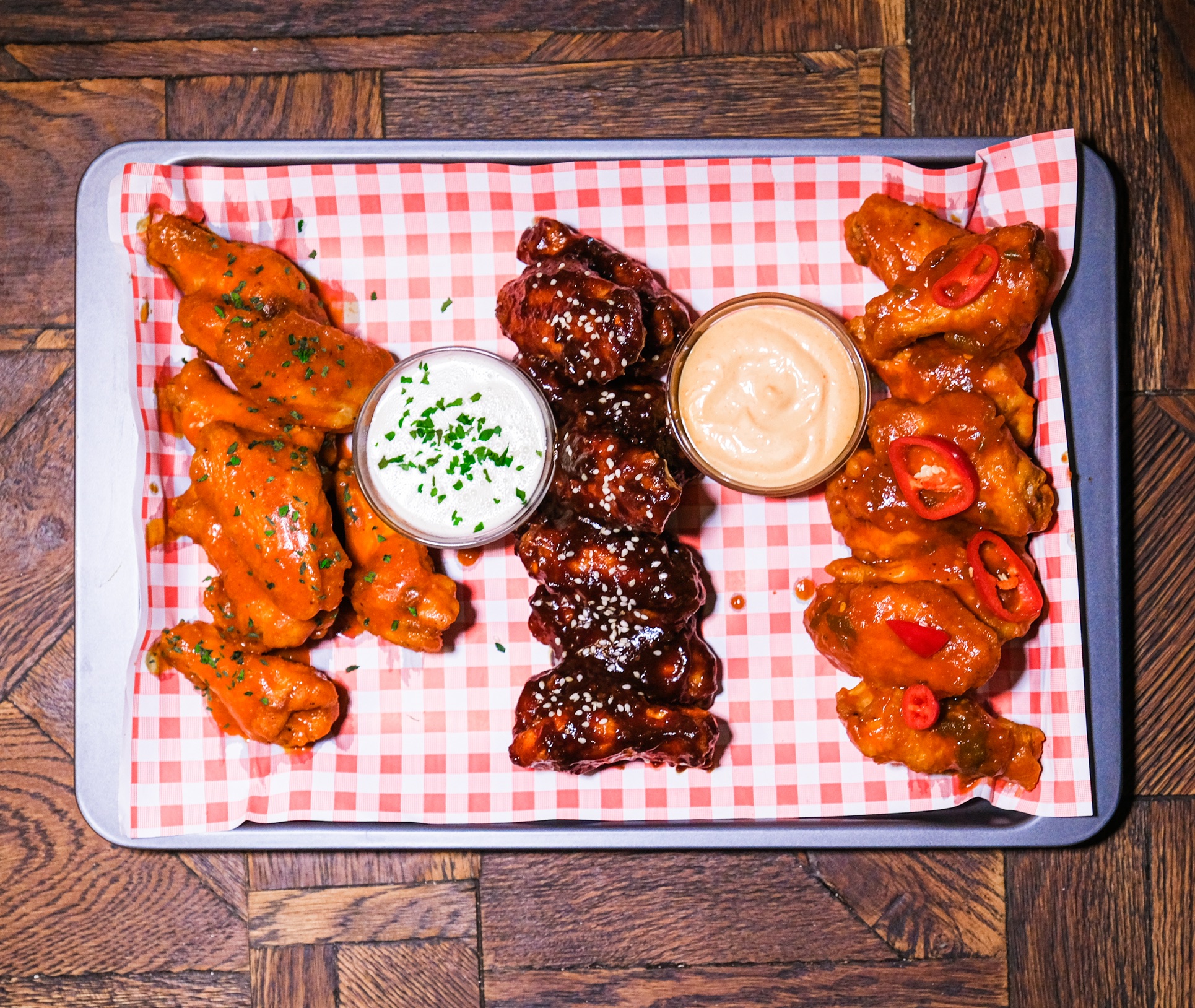American Style Wings (Buffalo, Korean, Lemon Pepepr + More)