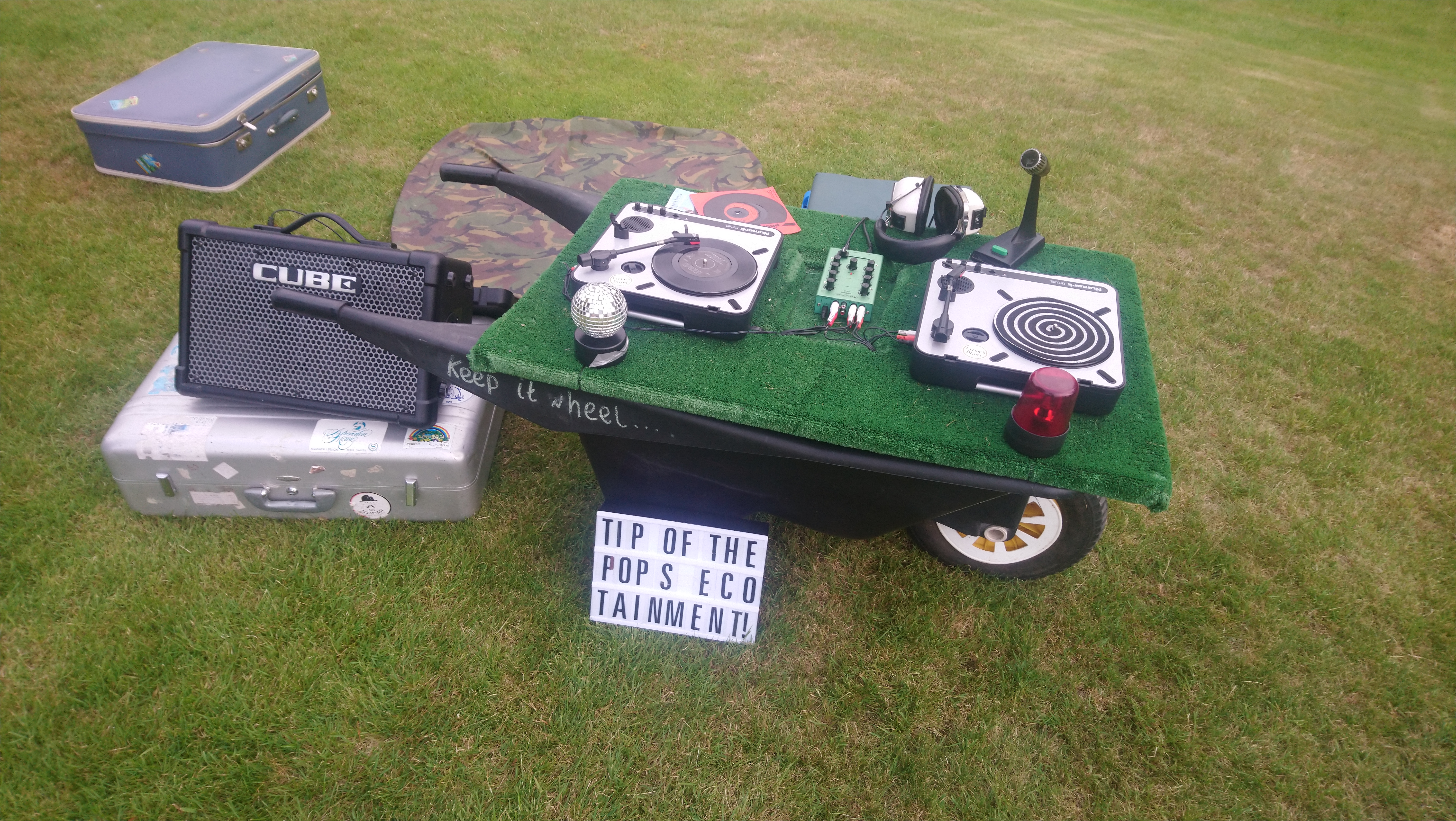Solar Powered Wheelbarrow Disco Totally Retro Ecotainment