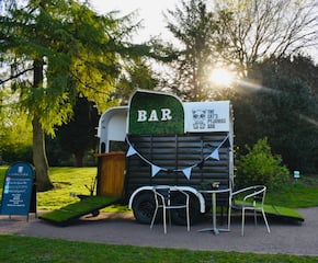 Serving the Perfect Drinks from Our Mobile Converted Horsebox Bar